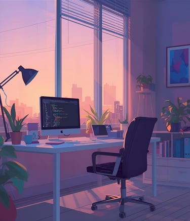 chaise de bureau douce soir travail scolaire études ordinateur Mac