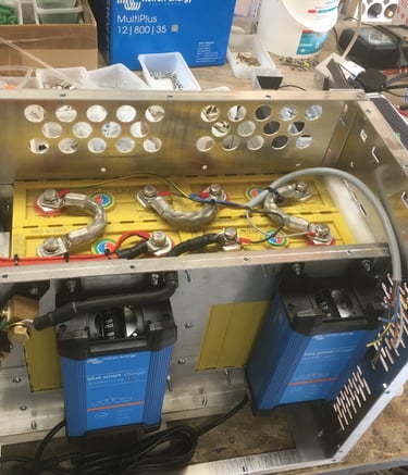 Premier prototype de batterie mobile à charge solaire et secteur