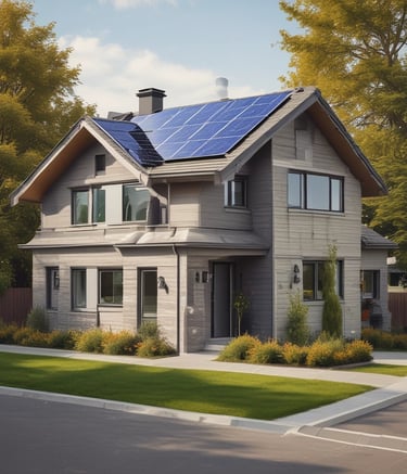 A solar farm with multiple panels under the sun.
