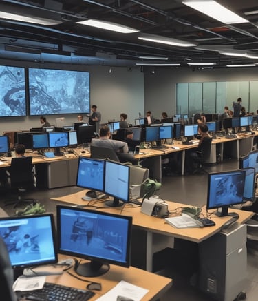 A group of professionals discussing regulatory frameworks around a conference table.