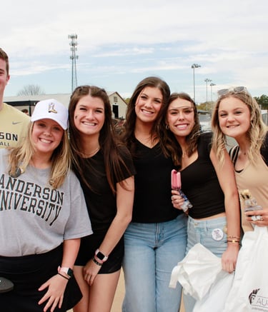 Photo of students at AU football game