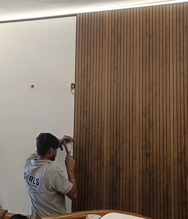 wall panel installing image