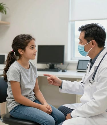 A diverse group of volunteers assisting newcomers in a healthcare setting.