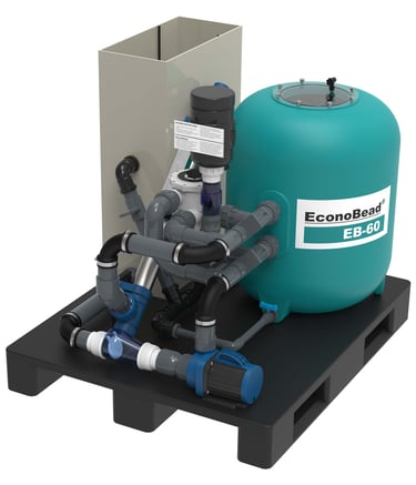 AquaForte BioBead Filter Kit with UV sterilizer & skimmer sieve—complete system for natural pools