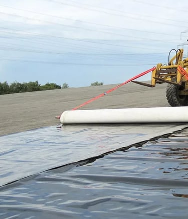 Excavator installing EPDM pond & pool liner — fish-safe, non-toxic, drinking water–safe | Aqua Vitae