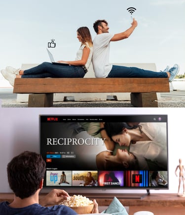 Fibra Alta Velocidad Gigas acumulables TV canales televisión Agile Netflix