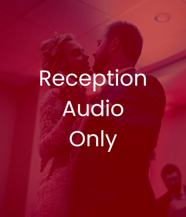 a man and woman in a wedding reception reception