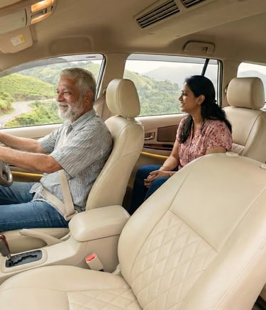Comfortable air-conditioned car interior for relaxed family travel