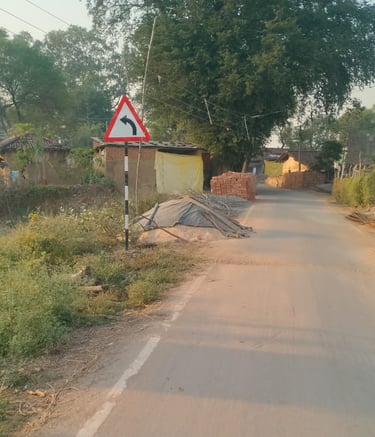 sign board on the road