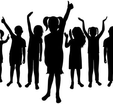 a group of children with green Way Association 