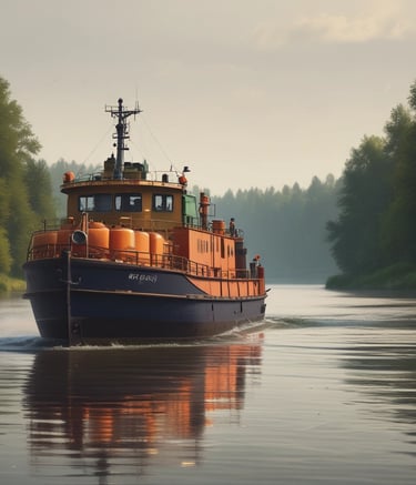 A delivery truck transporting fuel to a client.