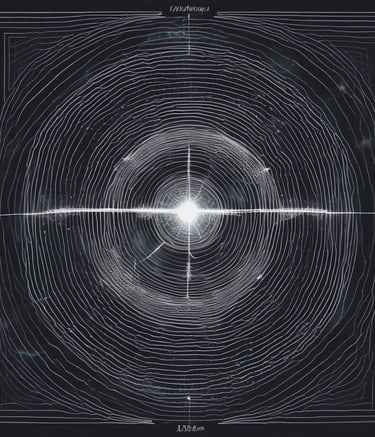 A sophisticated, futuristic telescope installation with hexagonal patterns and blue and gold detailing is displayed indoors. The structure features solar panel-like components and intricate mechanical elements, suggesting advanced technology and scientific innovation.