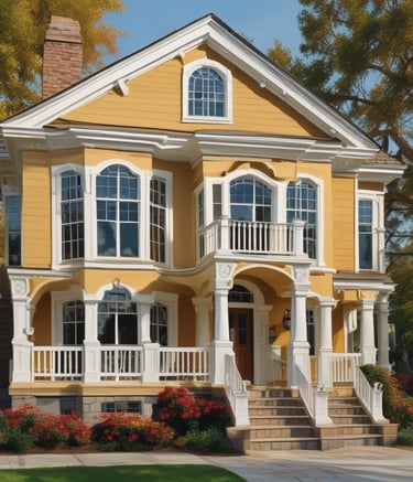 A textured wall with an upper portion painted in off-white and a lower portion in bright blue. The surface features visible brush strokes and signs of weathering. The separation between the colors is distinctly marked, suggesting a boundary between different materials or finishes.