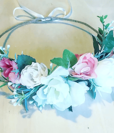 faux flower crown hen party York