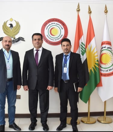Meeting with health minister in Kurdistan. Reguarding an effort to fight against drug abuse.
