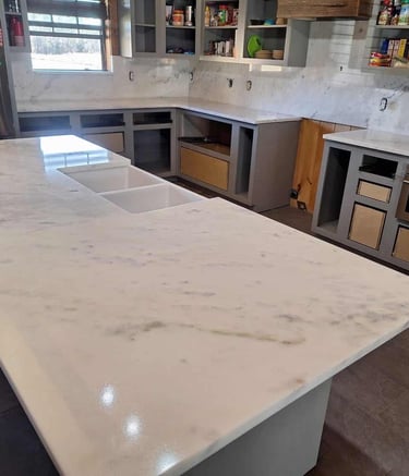 Classic white marble slab with gray veining