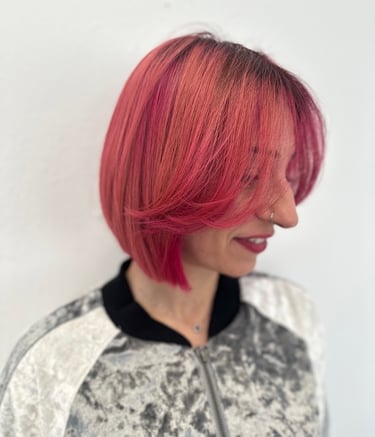 Decoloración fantasia. pink hair