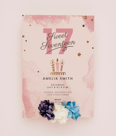 Invitations d'anniversaire adulte