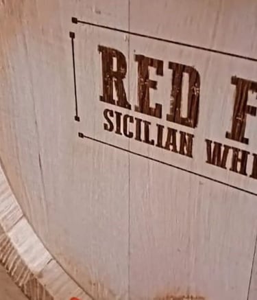 Sicilian Whiskey Botte pirografata