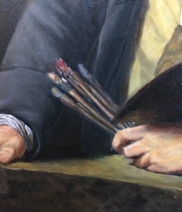 sybille ingold copie tableau vigée lebrun détails mains