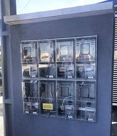 imagem de instalação elétrica externa