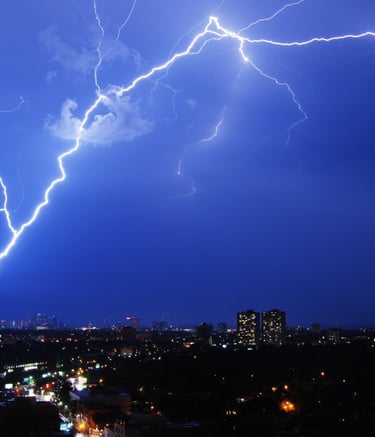 imagem do para-raio funcionando