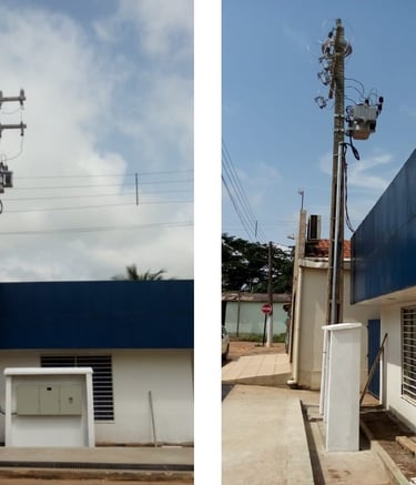 imagem de subestação aérea