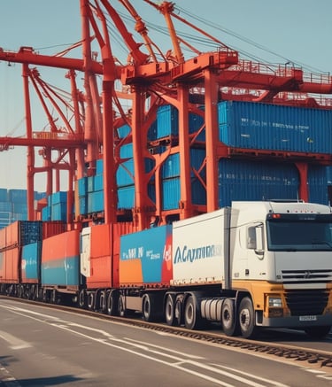 A logistics professional reviewing operations in a warehouse.
