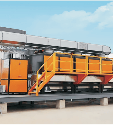 catalytic combustion gas treatment