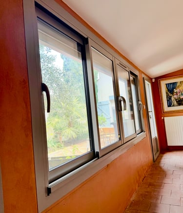 Fenêtre coulissante et porte-fenêtre en aluminium en rénovation à Castelsarrasin par LB Menuiserie