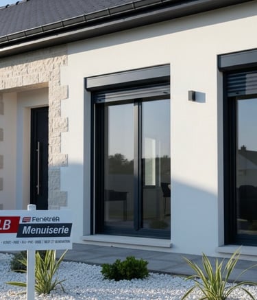 Fenêtre aluminium et volet roulant en rénovation posés par LB Menuiserie à Castelnau d'Estretefonds