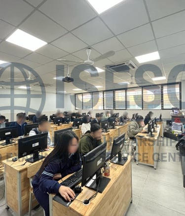 a classroom with a classroom of students and teachers