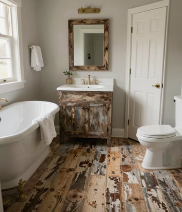 Spacious living room mid-reform showing clean, organized workspace