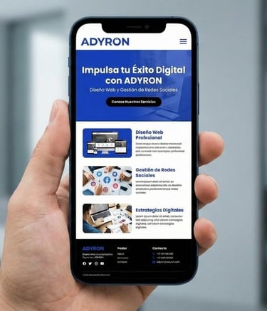 Screenshot of a sleek, mobile-friendly website homepage