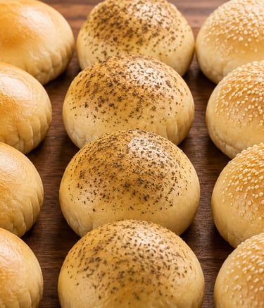 Hamburgões assados recheados | Clube do Freezer Reino dos Sabores