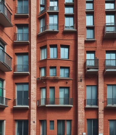 Office building with pest control specialists applying treatments.