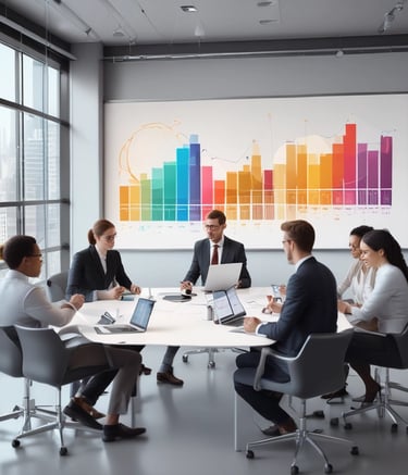 An image showing teamwork in accounting.