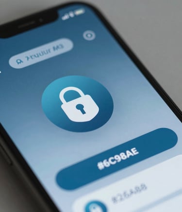 High-tech close-up of a secure digital wallet interface on a sleek mobile phone screen, professional lighting, corporate atmosphere using shades of #2E6A8A and #6C98A8, projecting a sense of security and efficiency.