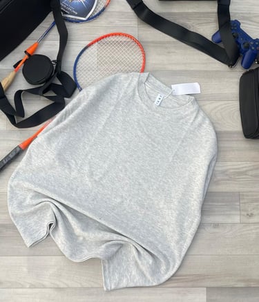 T-shirt Style Doux Gris Chiné Clair