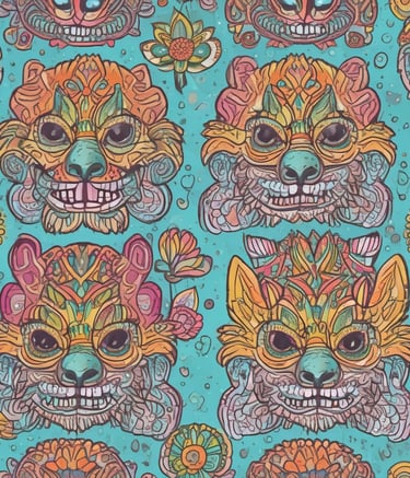 Close-up of sublimation printing on fabrics.