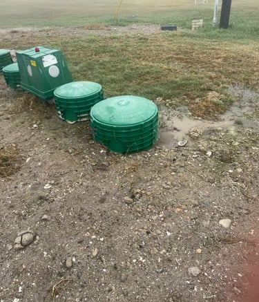 an overflowing home septic system in need of care
