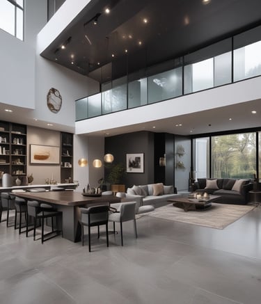 A luxury storefront with a lavish gold-accented facade, featuring prominent branding of the name 'BVLGARI'. The store displays have illuminated windows showcasing products, with elegant design and decor elements. The overall aesthetic conveys sophistication and opulence.