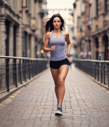 A group of people participating in a protest, holding signs with messages about feminism and violence. One person with purple hair and a matching hat is prominently featured, while another person wears a mask. The background includes more signage with text.