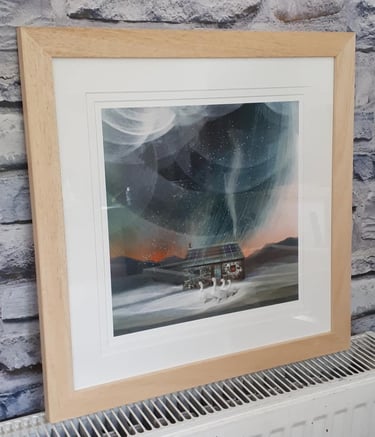 bare face frame with limited edition print