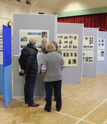 An exhibition in the Village Hall