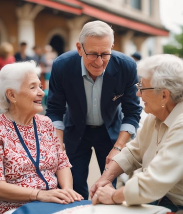 A client enjoying a hobby with their caregiver.