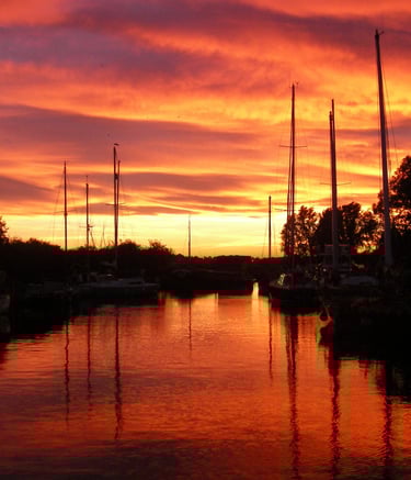 Sundown at Heybridge in Essex by Sarah Liptrot