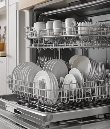 A dilapidated room with a broken appliance lying on the wooden floor surrounded by debris, wires, and dust. The room exhibits signs of neglect with peeling paint and dirt.