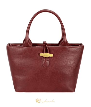sac à main David Jones bordeaux Camille avec fermoir doré – 23 x 18 x 10 cm – Luanda Steel & Style
