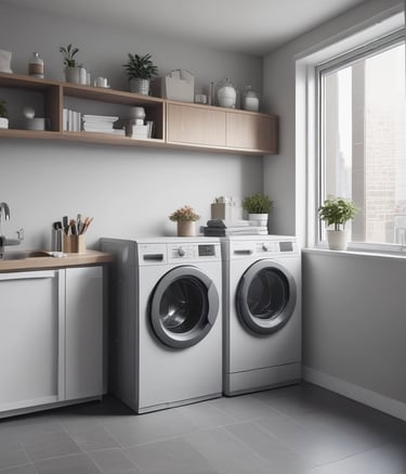 Technician repairing a refrigerator in a cozy home kitchen
